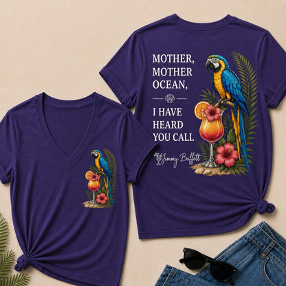 Mother,Mother Ocean,I have Heard You Call V-Neck T-Shirt
