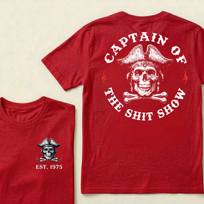 Custom Year Captain of the Shit Show Print T-Shirt